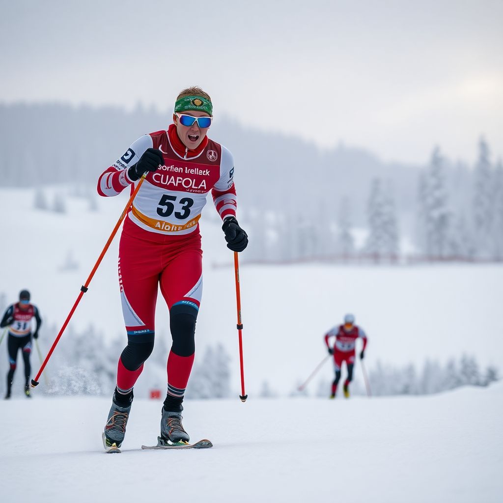 Савелий Коростелев в шаге от пьедестала в скиатлоне Кубка мира в Фалуне